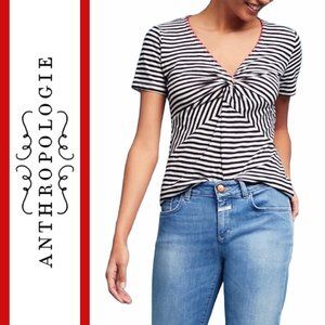 Anthropologie/ett:twa | Striped Twist Front Top